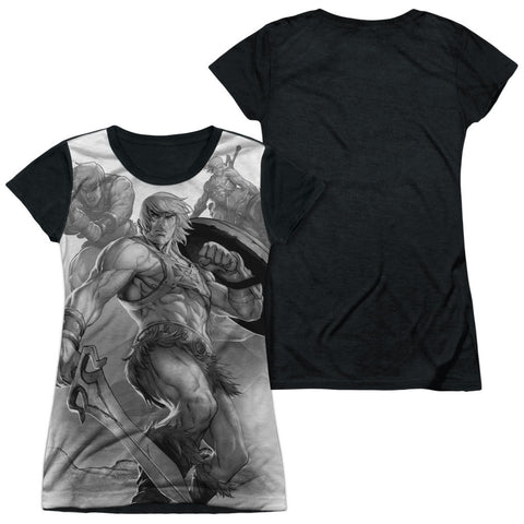 Junior Cap Sleeve 100% Poly Black Back