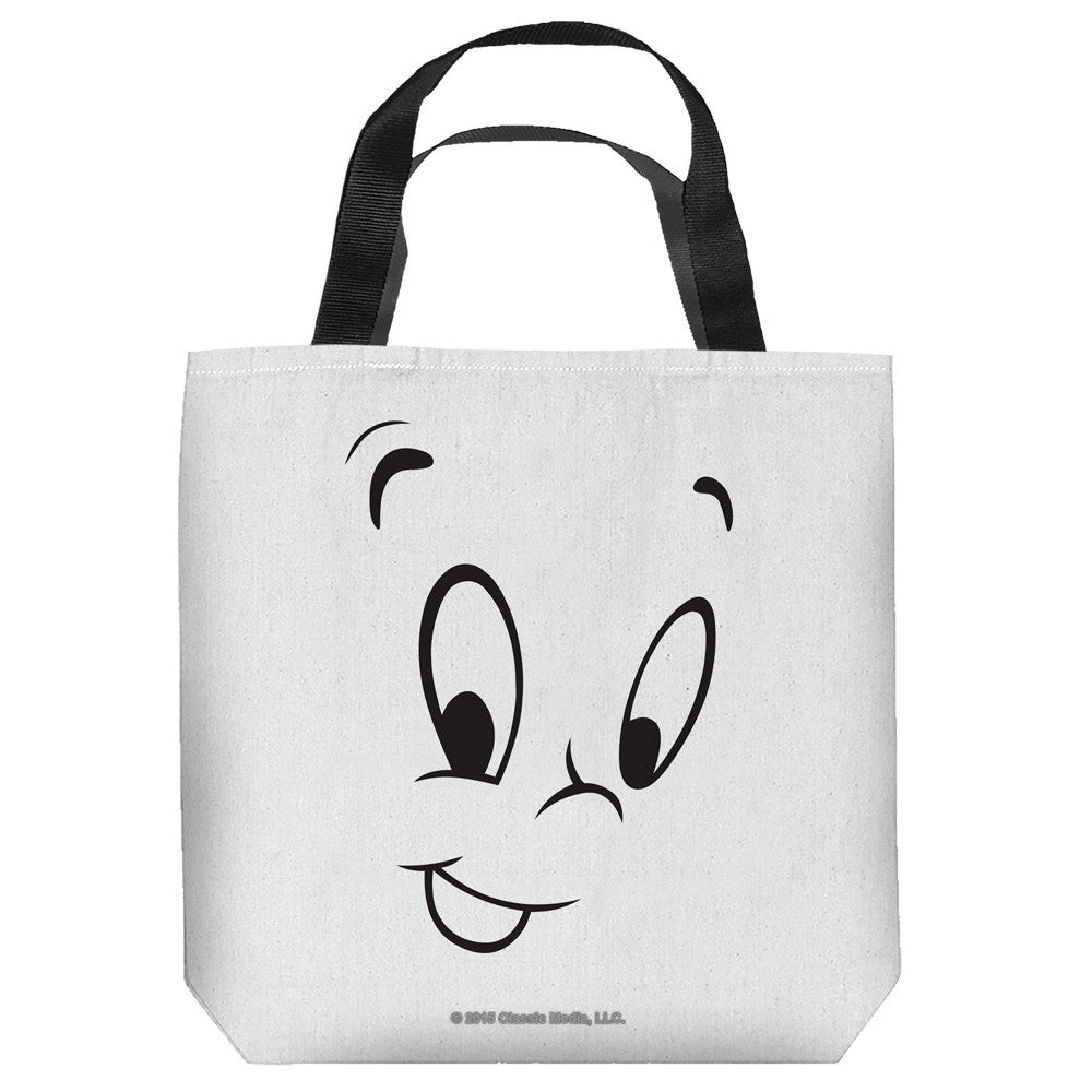 CASPER THE FRIENDLY GHOST-FACE - TOTE BAG - 13x13