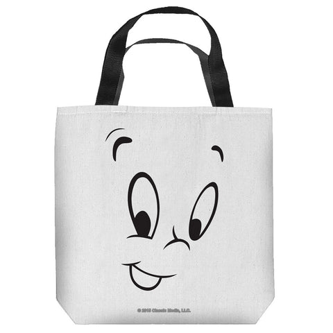 CASPER THE FRIENDLY GHOST-FACE - TOTE BAG - 13x13