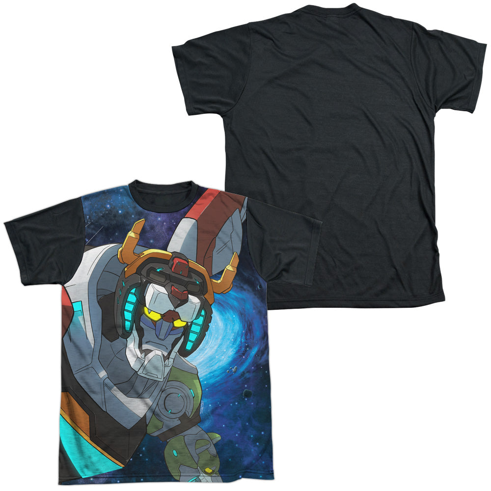 Voltron/in Space-s/s Adult White Front Black Back  -white