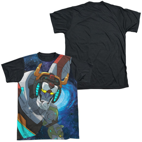 Voltron/in Space-s/s Adult White Front Black Back  -white