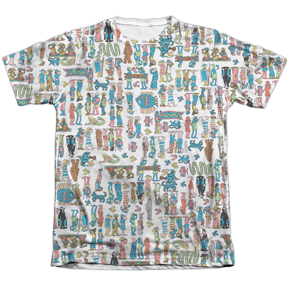 Wheres Waldo/figures-adult Poly/cotton S/s Tee-white