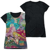 Junior Cap Sleeve 100% Poly Black Back