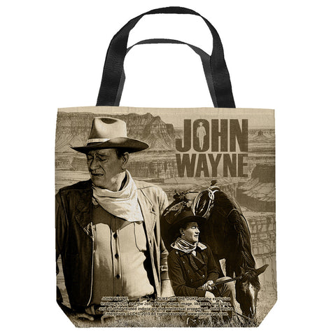 JOHN WAYNE-STOIC COWBOY - TOTE BAG - 16x16