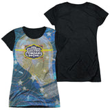 Junior Cap Sleeve 100% Poly Black Back