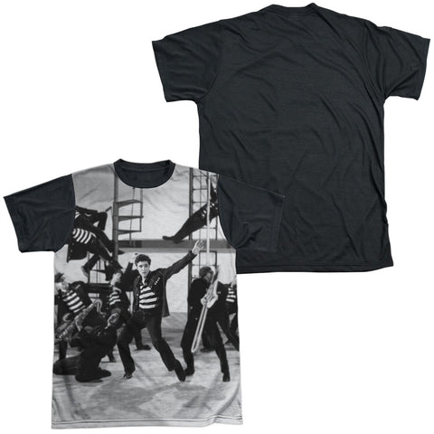 Adult Regular Fit Short Sleeve 100% Poly Black Back