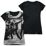Junior Cap Sleeve 100% Poly Black Back