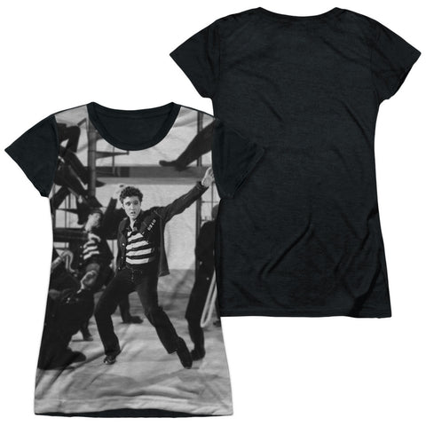 Junior Cap Sleeve 100% Poly Black Back