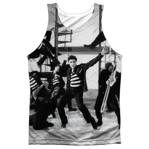 Elvis Presley/jubilant Felons-adult 100% Poly Tank Top-white