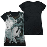 Junior Cap Sleeve 100% Poly Black Back