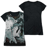 Junior Cap Sleeve 100% Poly Black Back