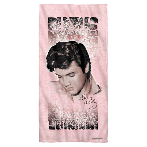 Elvis Presley/soft Lights-cotton Front / Poly Back Beach Towel-white