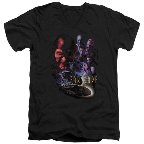 Farscape/criminally Epic - S/s Adult V-neck - Black