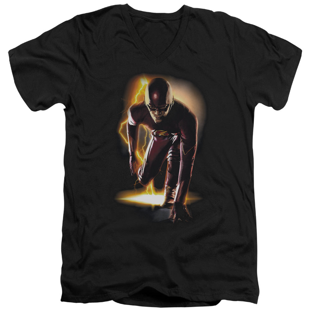 The Flash/ready-s/s Adult V-neck 30/1-black