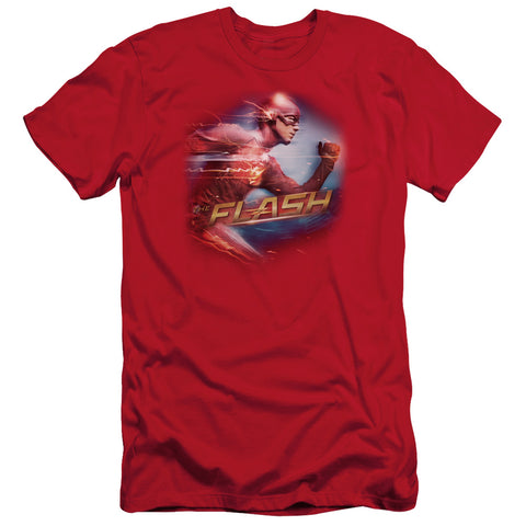 The Flash/fastest Man-s/s Adult 30/1-red