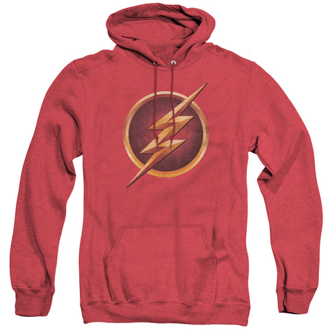 The Flash/chest Logo-adult Heather Hoodie-red