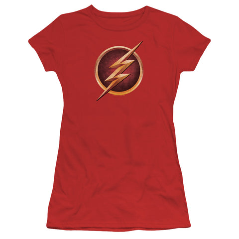 The Flash/chest Logo-s/s Junior Sheer-red
