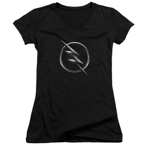 Flash/zoom Logo-junior V-neck-black