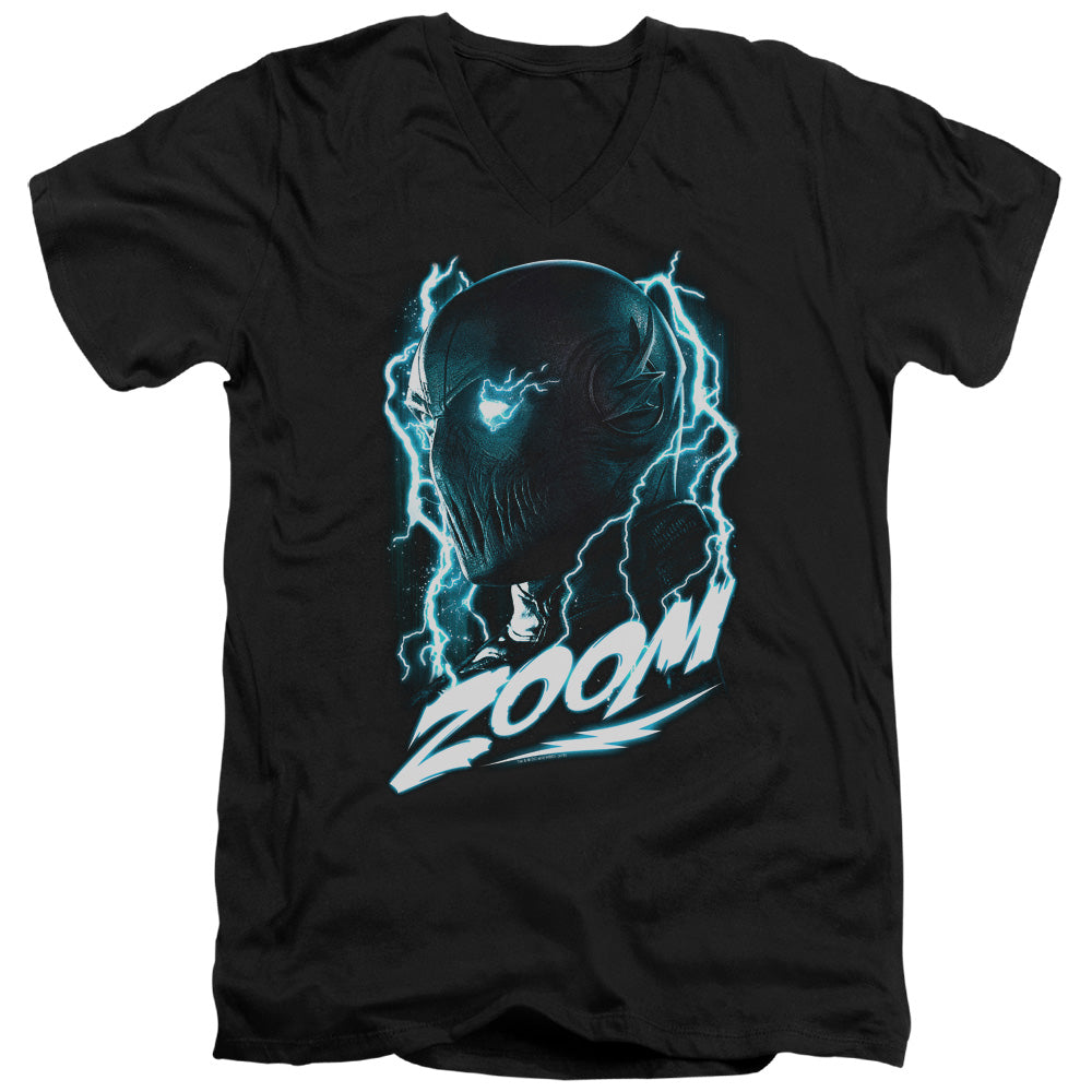Flash/zoom-s/s Adult V-neck 30/1-black