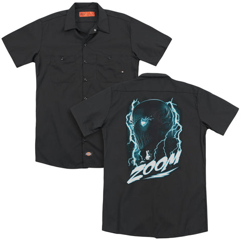 Flash/zoom (back Print) - Adult Work Shirt - Black