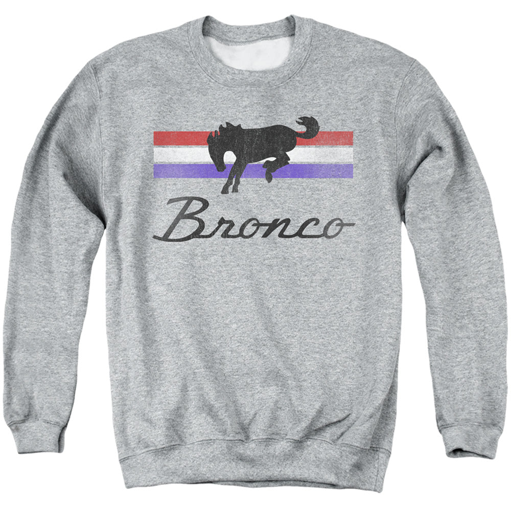 Ford Bronco/bronco Stripes-adult Crewneck Sweatshirt-athletic Heather
