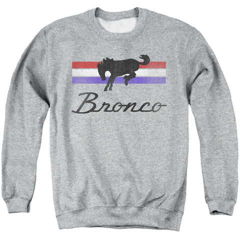 Ford Bronco/bronco Stripes-adult Crewneck Sweatshirt-athletic Heather