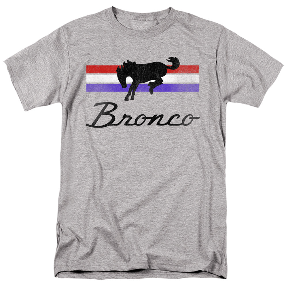 Ford Bronco/bronco Stripes-s/s Adult 18/1-athletic Heather