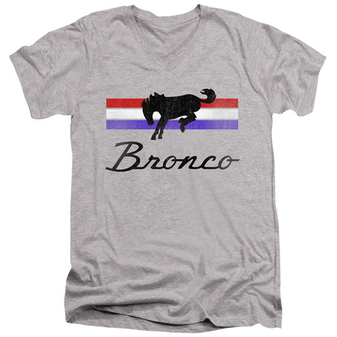 Ford Bronco/bronco Stripes-s/s Adult V-neck 30/1-athletic Heather