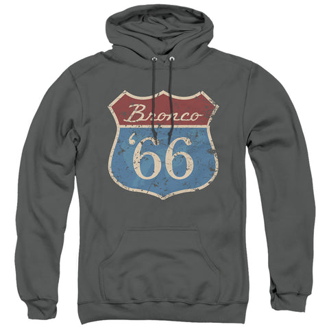 Ford Bronco/route 66 Bronco-adult Pull-over Hoodie-charcoal