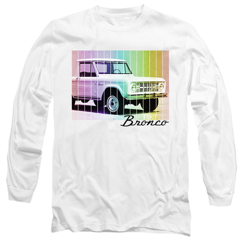 Ford Bronco/retro Rainbow-l/s Adult 18/1-white