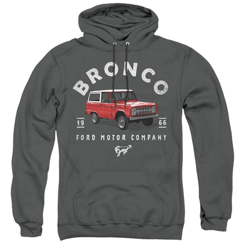 Ford Bronco/bronco Illustrated-adult Pull-over Hoodie-charcoal