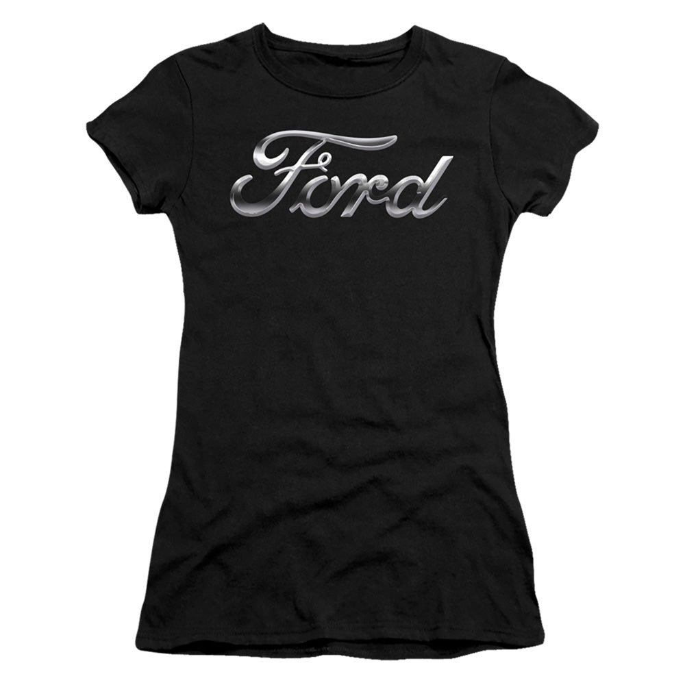 Ford/chrome Ford Logo-s/s Junior Sheer-black