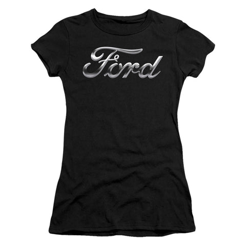 Ford/chrome Ford Logo-s/s Junior Sheer-black