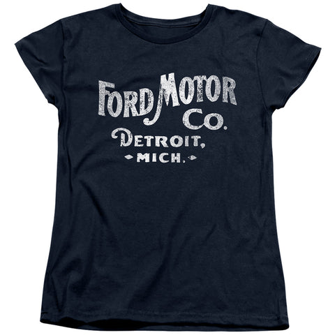 Ford/motor Co-s/s Women's Tee-navy