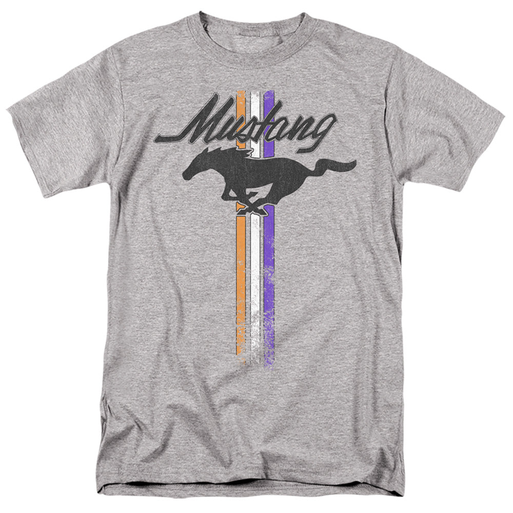 Ford Mustang/mustang Stripes-s/s Adult 18/1-athletic Heather
