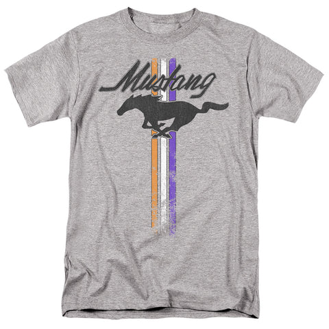 Ford Mustang/mustang Stripes-s/s Adult 18/1-athletic Heather