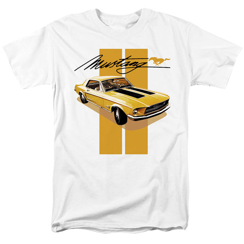 Ford Mustang/stang Stripes-s/s Adult 18/1-white