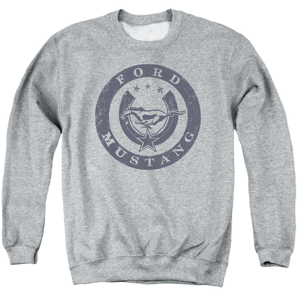 Ford Mustang/lucky Ford Mustang-adult Crewneck Sweatshirt-athletic Heather