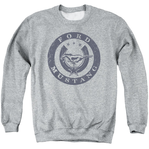 Ford Mustang/lucky Ford Mustang-adult Crewneck Sweatshirt-athletic Heather