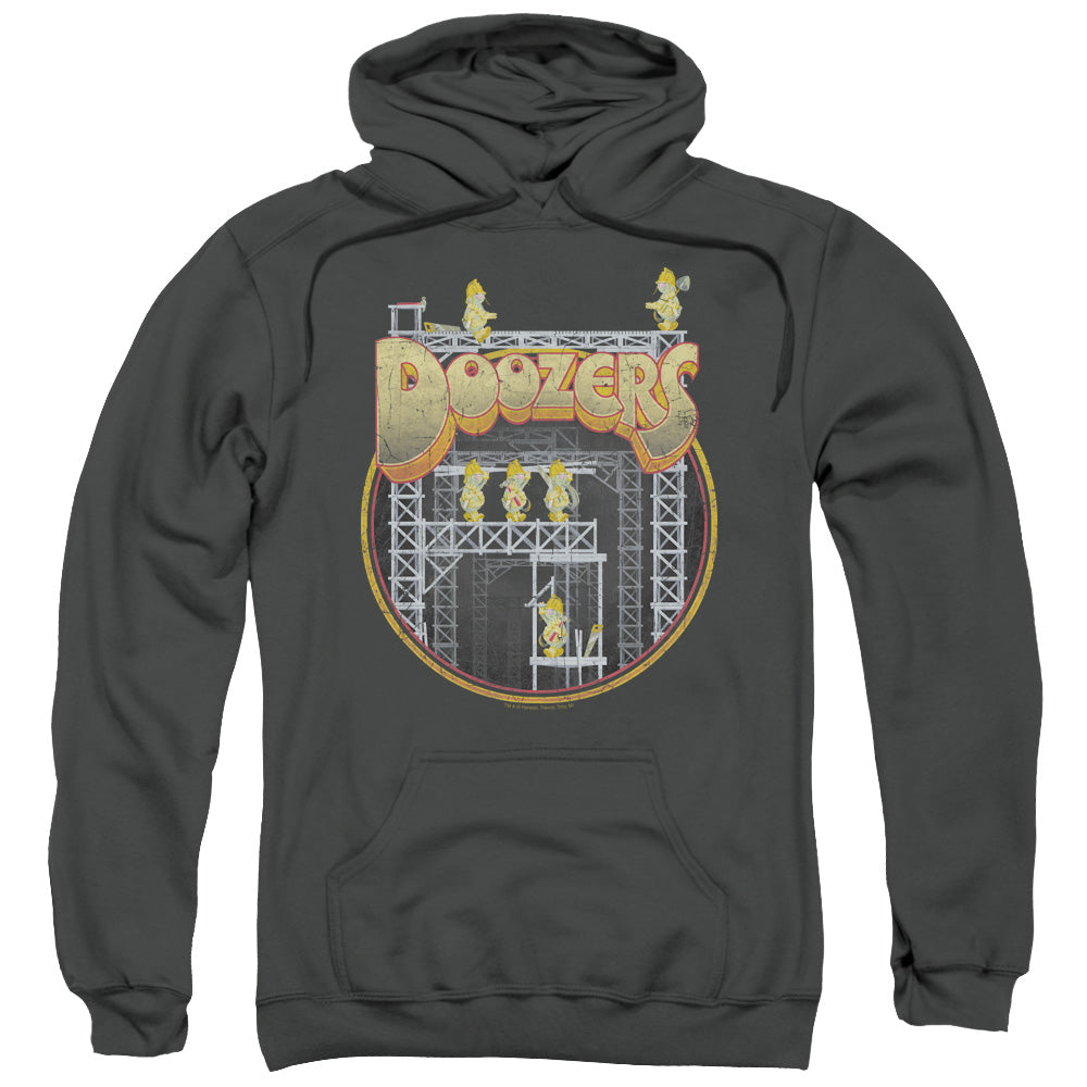 Fraggle Rock/doozers Construction-adult Pull-over Hoodie-charcoal