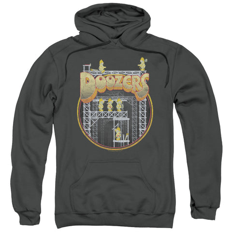 Fraggle Rock/doozers Construction-adult Pull-over Hoodie-charcoal