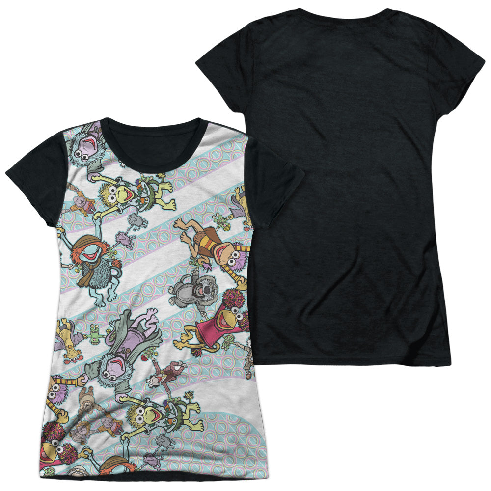 Junior Cap Sleeve 100% Poly Black Back