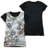 Junior Cap Sleeve 100% Poly Black Back