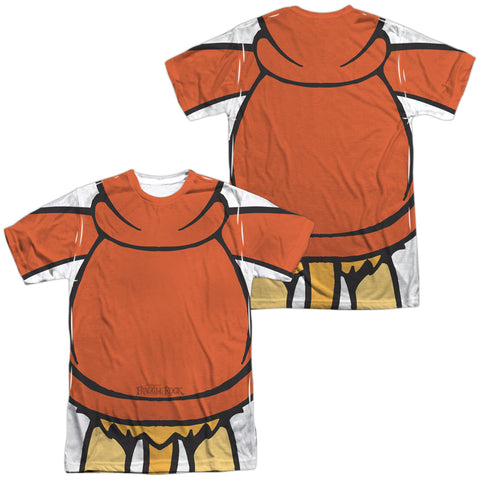 Fraggle Rock/red Uniform (front/back Print)-s/s Adult Poly Crew-white