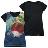 Junior Cap Sleeve 100% Poly Black Back