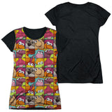 Junior Cap Sleeve 100% Poly Black Back