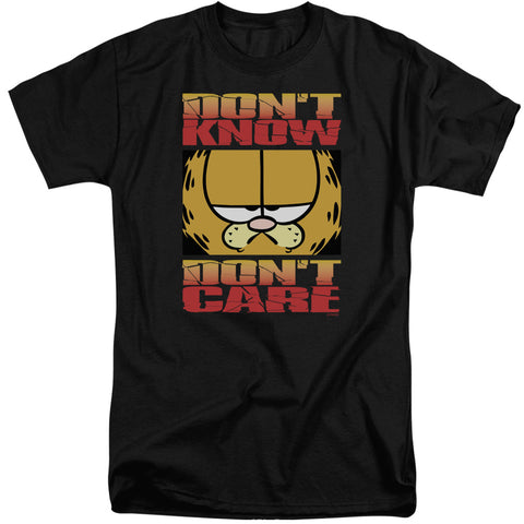 Garfield/dont Know Dont Care-s/s Adult Tall-black