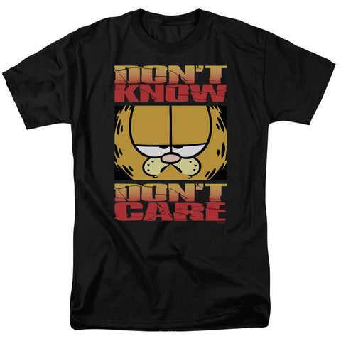 Garfield/dont Know Dont Care - S/s Adult 18/1 - Black