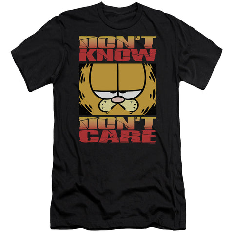 Garfield/dont Know Dont Care-premuim Canvas Adult Slim Fit 30/1-black