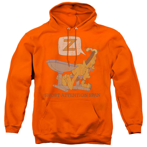 Garfield/attention Span - Adult Pull-over Hoodie - Orange